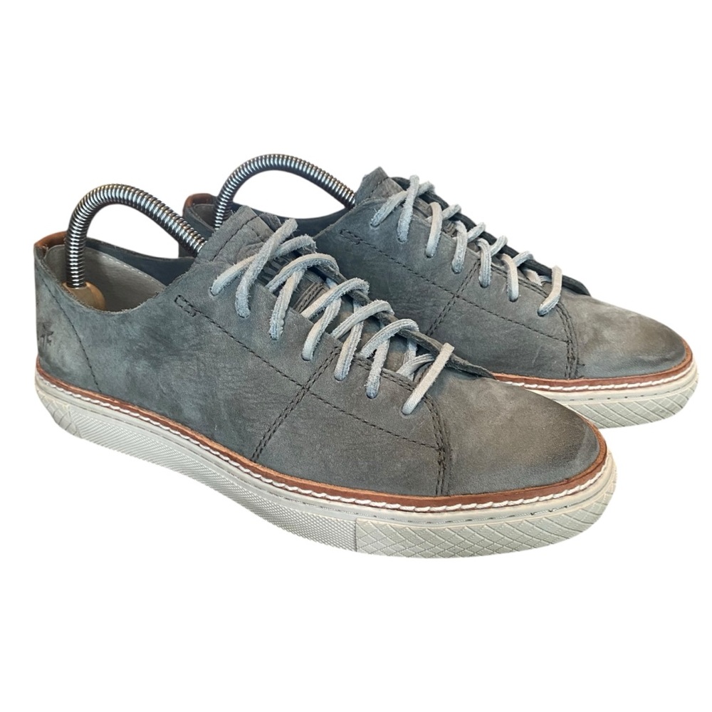 Frye Gates Walker Low Leather Sneaker Mens 7.5 Stone Gray Lace Up Lifestyle - Picture 4 of 10